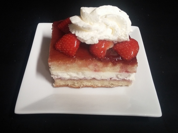 Aardbeien cake gebakje