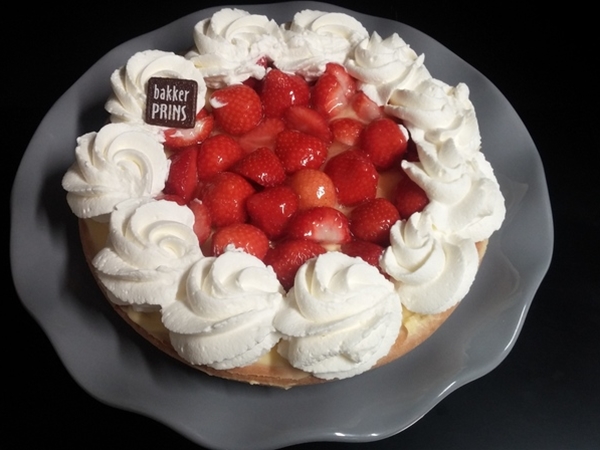 Aardbeien vlaai